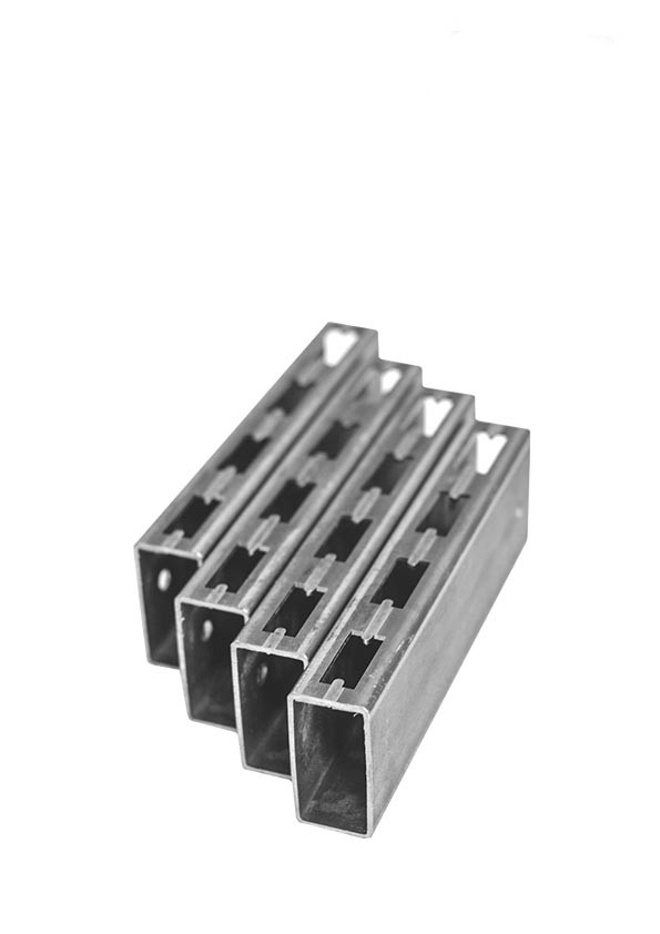 Metal channel profiles with repeated shaped openings