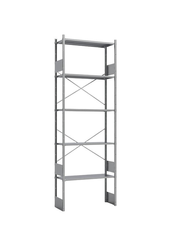 Z-H125 rack frame with three visible shelf levels and rear cross-bracing