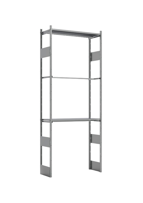 Z-H125 rack frame with widely spaced shelf levels